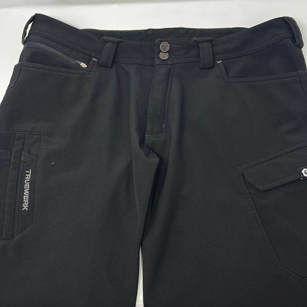 Truewerk T3 Werk Pant Mens 38 Long Black Fleece Lined Utility Work Pants
